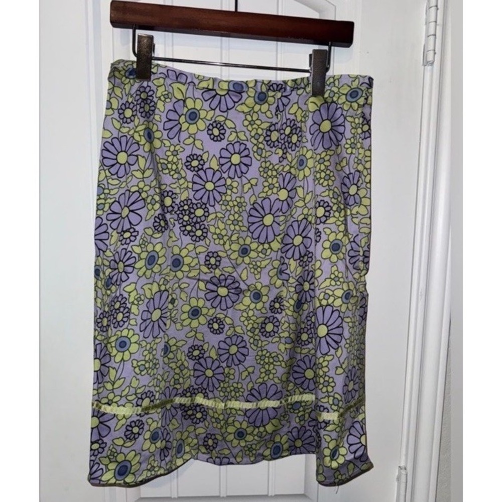 Dressbarn Vintage Y2K Funky Floral Pastel Mini Skirt Size 10 Cottage Fairy Ditzy